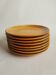 Set of 8 CNP stoneware dessert plates Grès village France vintage