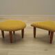 Set of two mustard footstools, Danish design, 1990s, production: Denmark