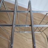 1980s Willi Glaeser Chrome Magazine Rack Record Rack Swiss Midcentury Style