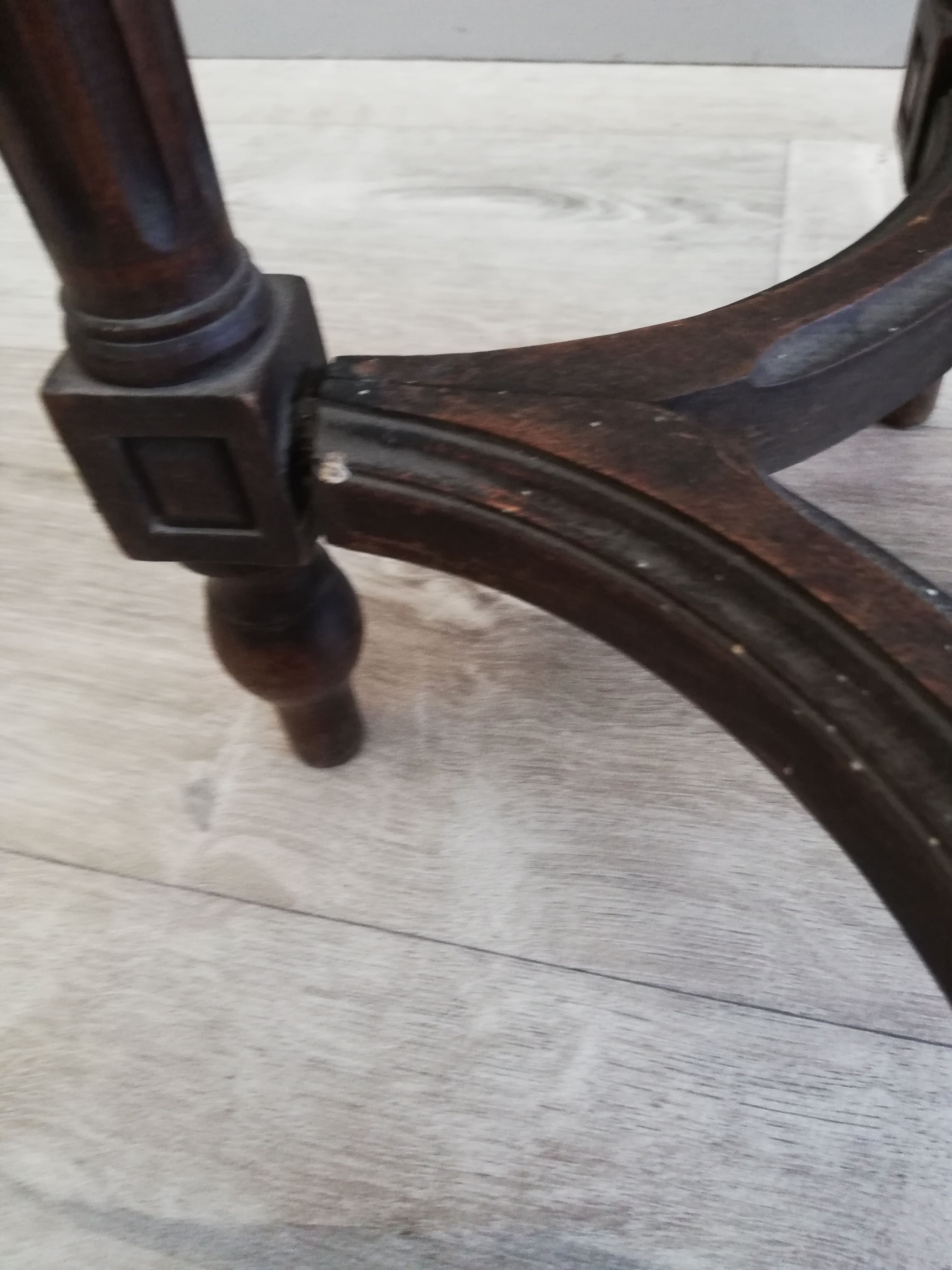 Wooden piano bench and Louis XVI style cannage