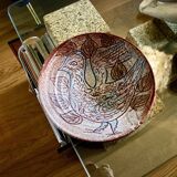 Large vintage ceramic 1950 signed accolay