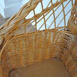 Rattan and wicker toy box