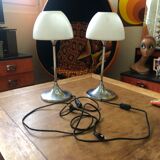 Set of 2 vintage tulip foot lamps