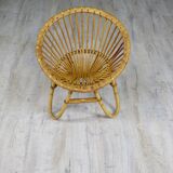 Kid's chair rattan sun shape