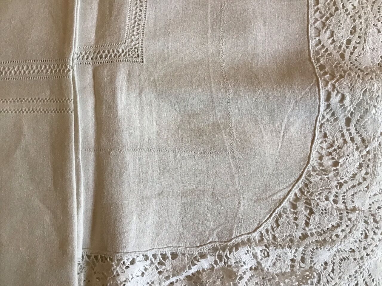 Square linen tablecloth