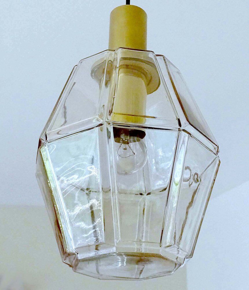 Vintage Apace Age Limburg Glass Pendant Light
