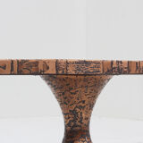 Vintage mid century brutalist copper coffee table 1970s