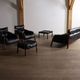 Percival Lafer MP-81 lounge chairs with ottoman in black leather, Brazil 1970s