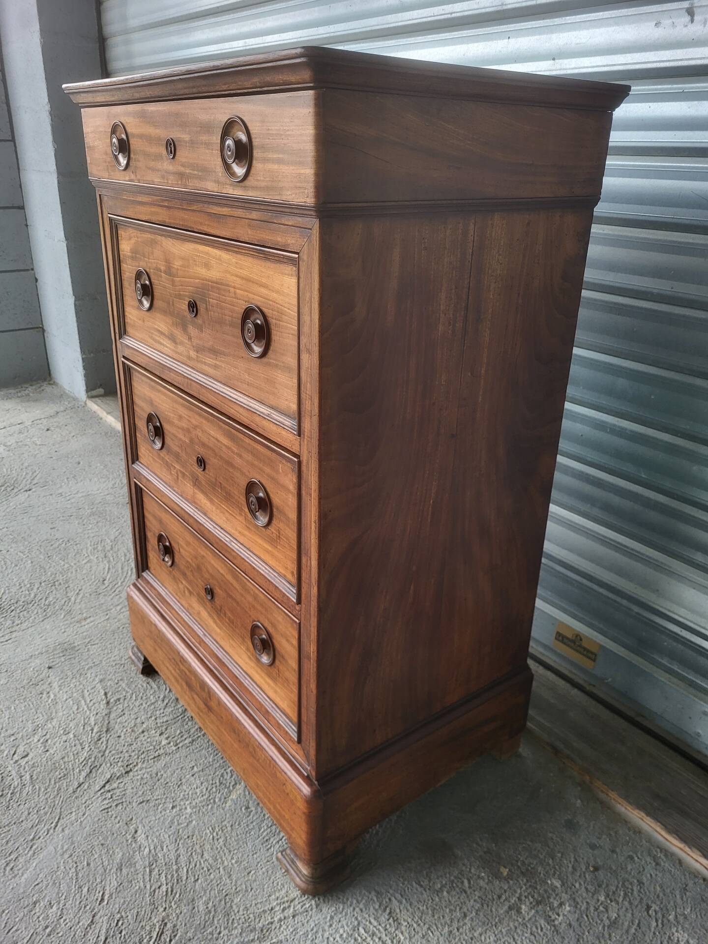 High chest of drawers Louis Philippe mid-19th century
