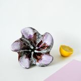Vide-poche  / coupe en céramique étoile violet lilas et marron 1970