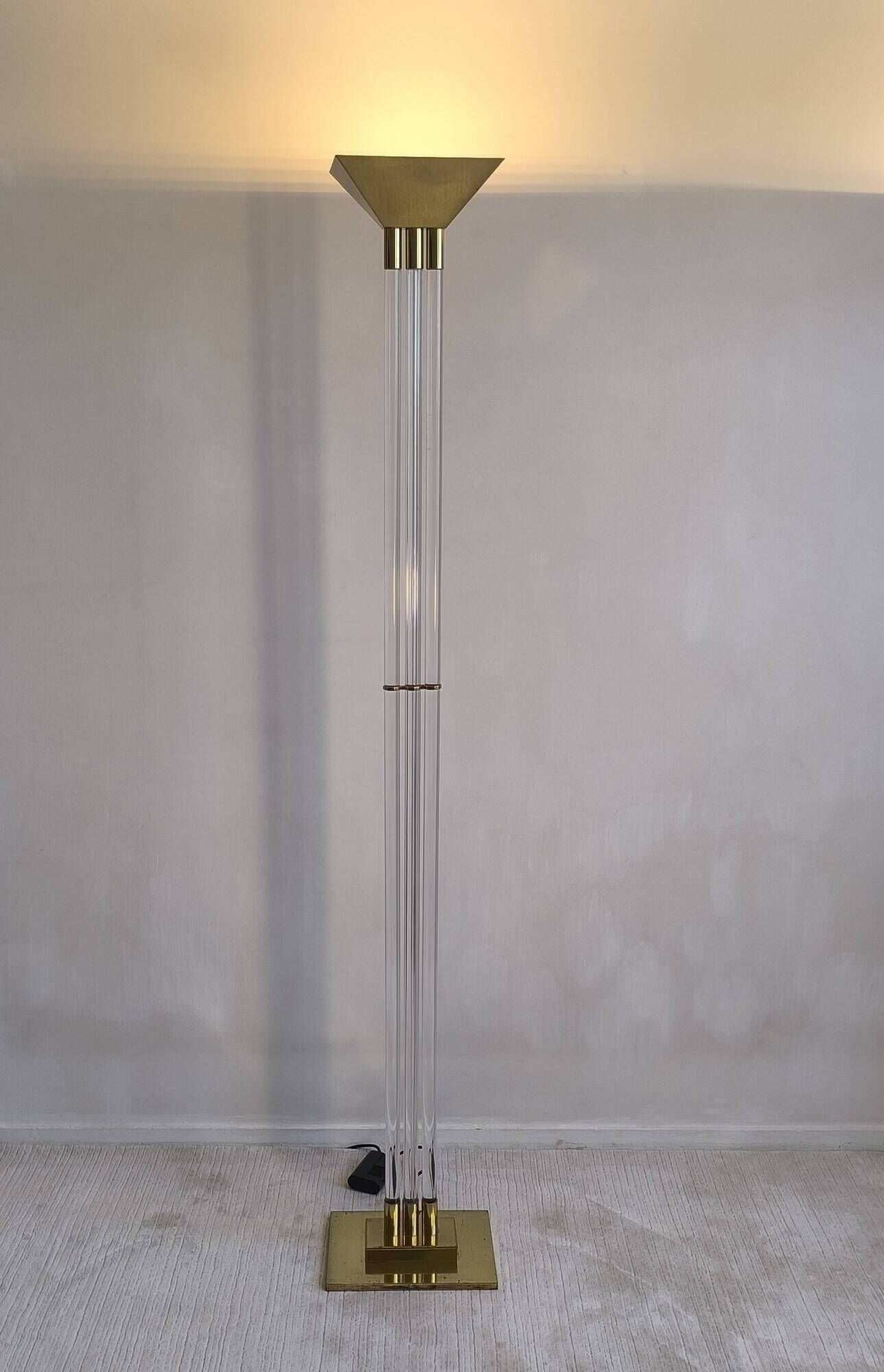 Magnificent and rare german floor lamp signed vereinigte werkstätten