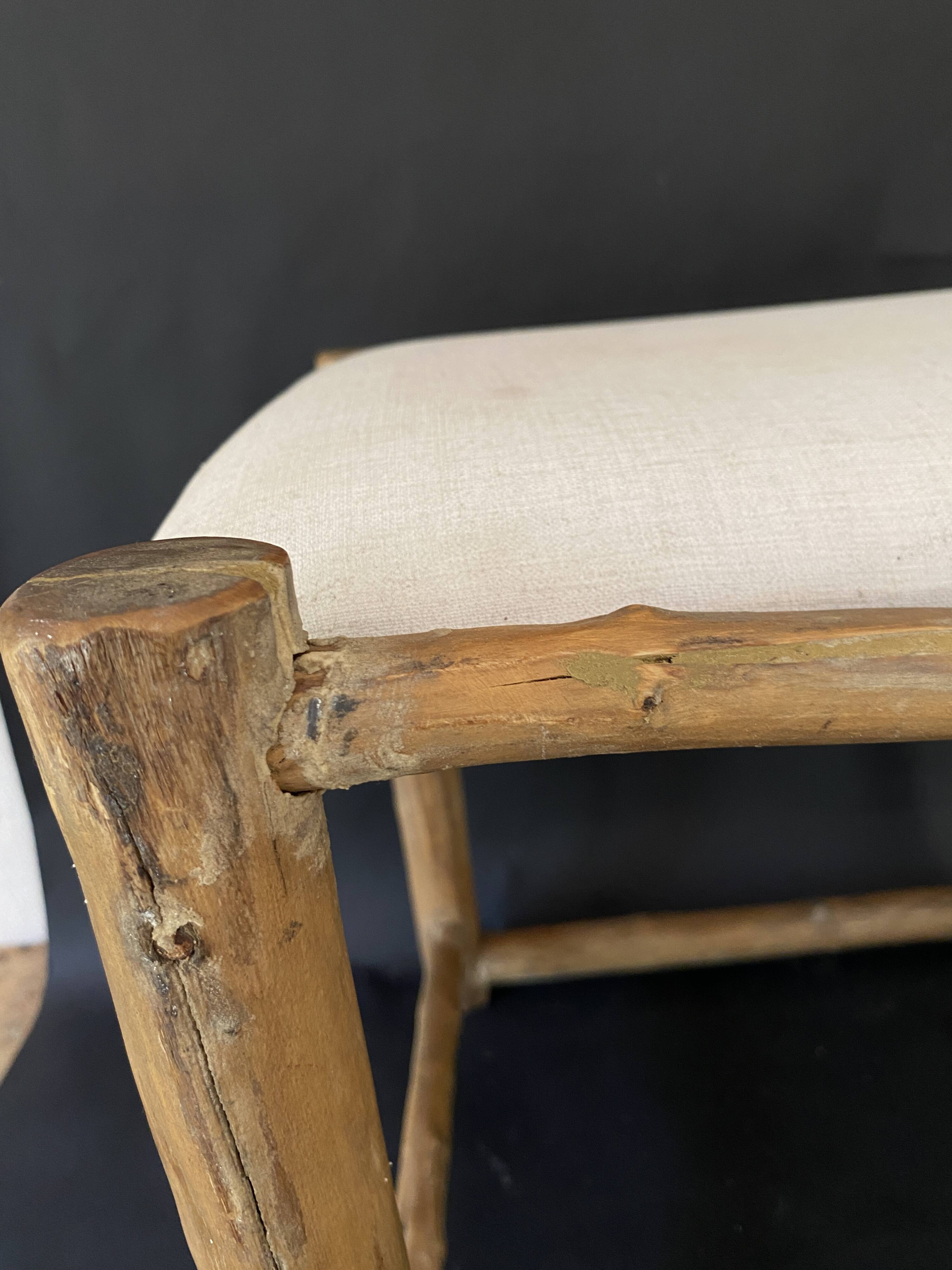 Pair of olive wood stools