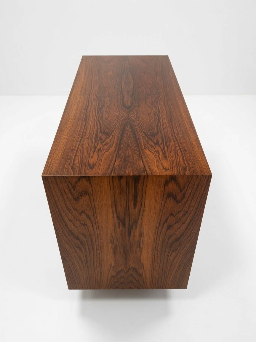 Rosewood Tambour Door Cabinet By Kai Kristiansen For Feldballes
