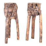 Pair of wooden side tables