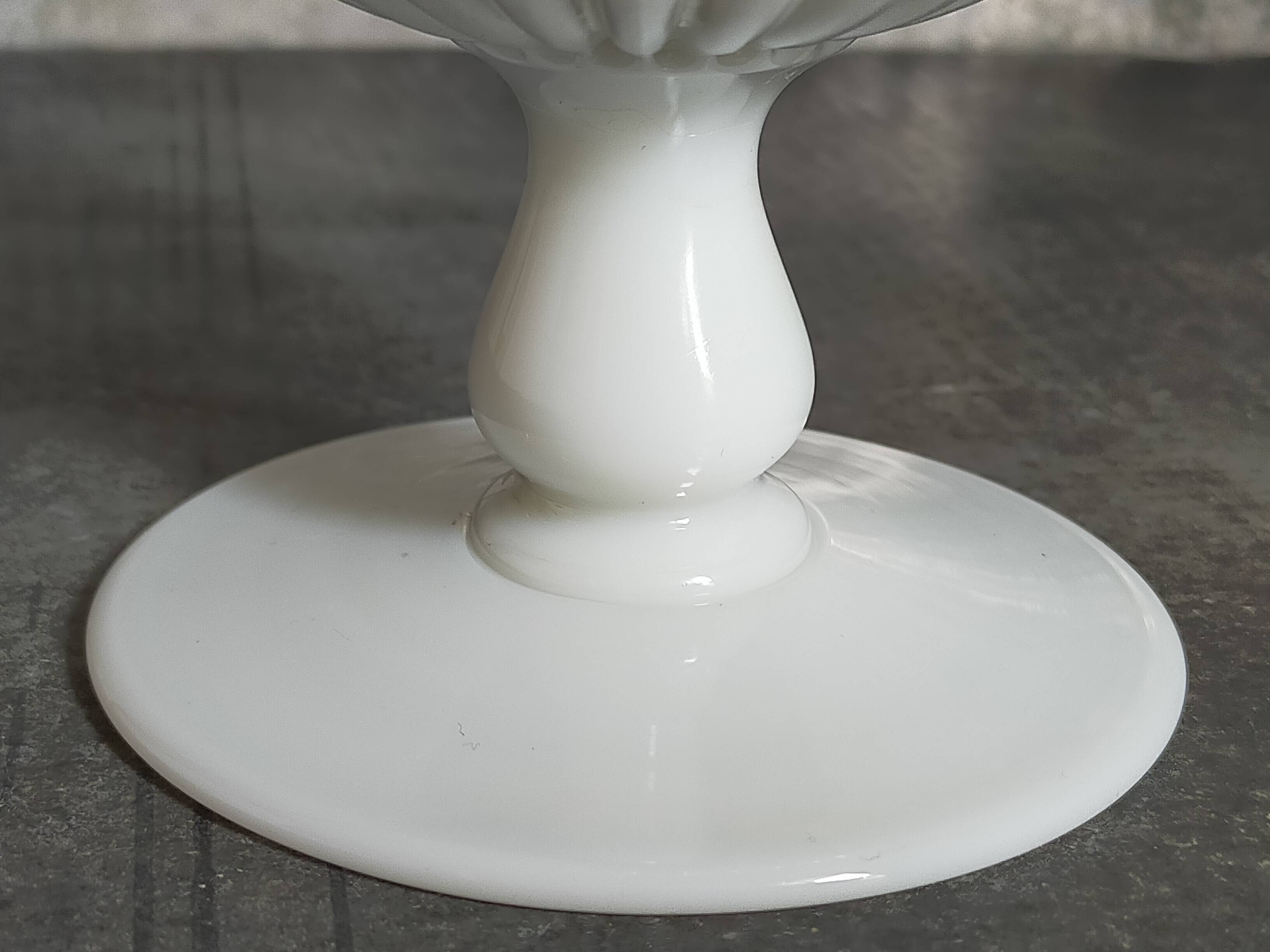 Antique milk glass baluster vase early 20th century