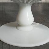 Vase balustre milk glass ancien début XXème