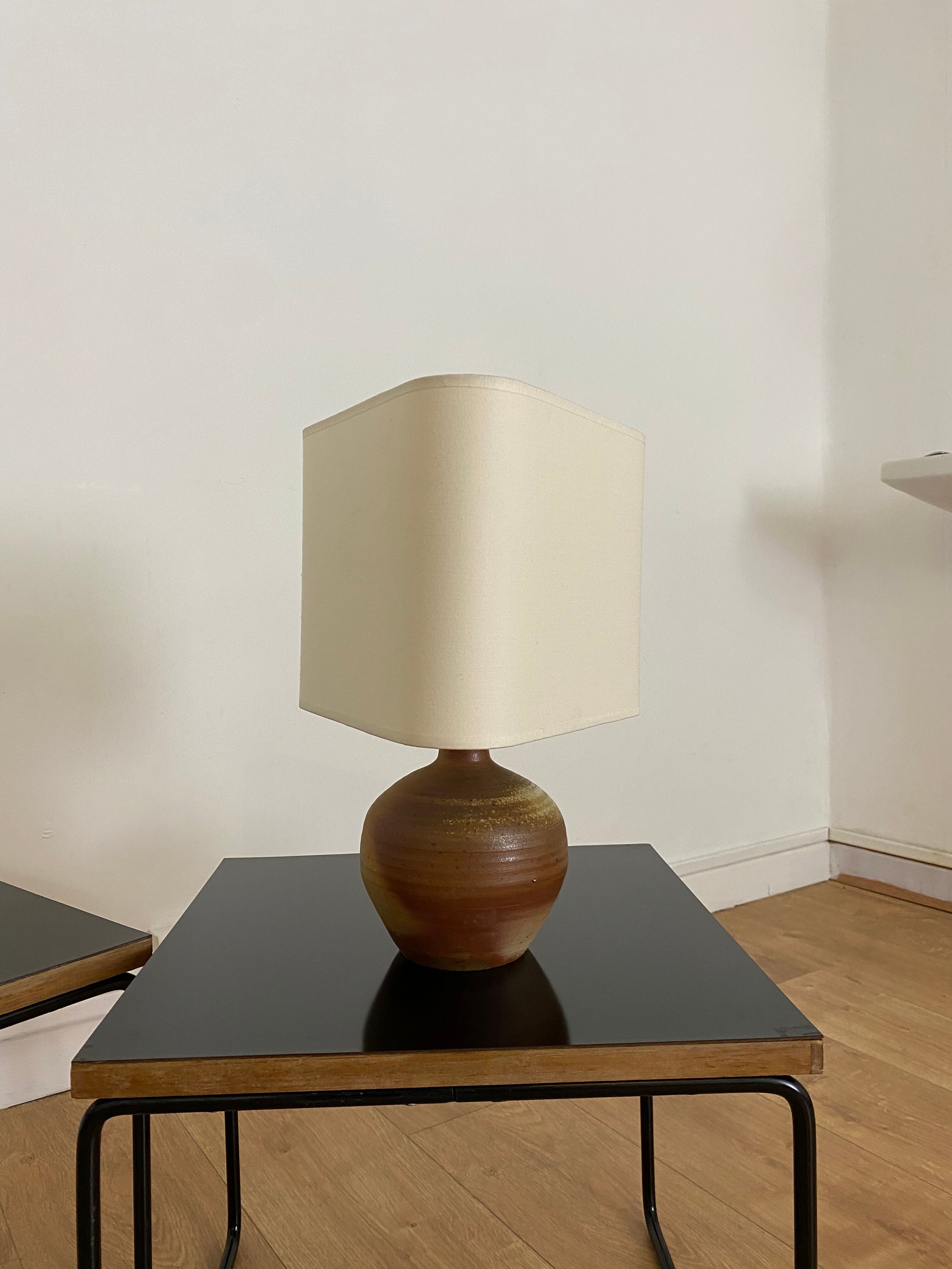 Vintage stoneware lamp