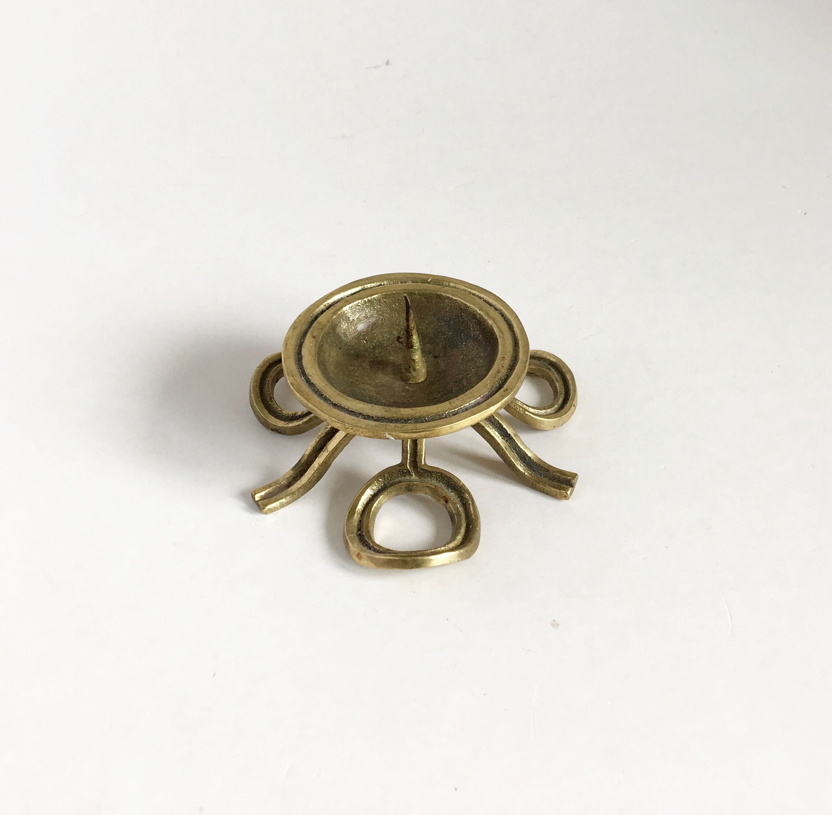 Brutalist Bronze Candleholder, 1970s