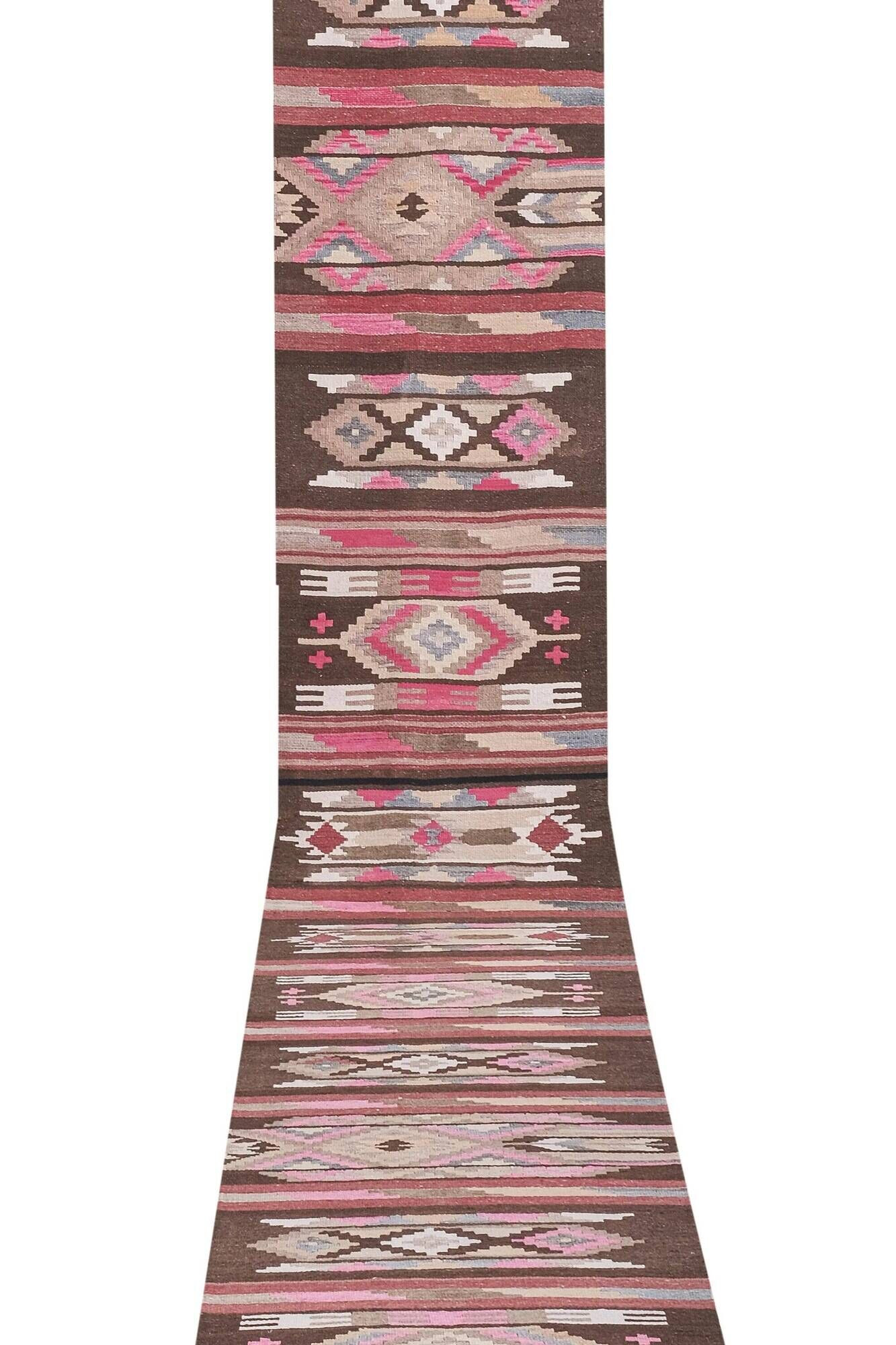 Vintage Turkish hallway rug 75x625 cm