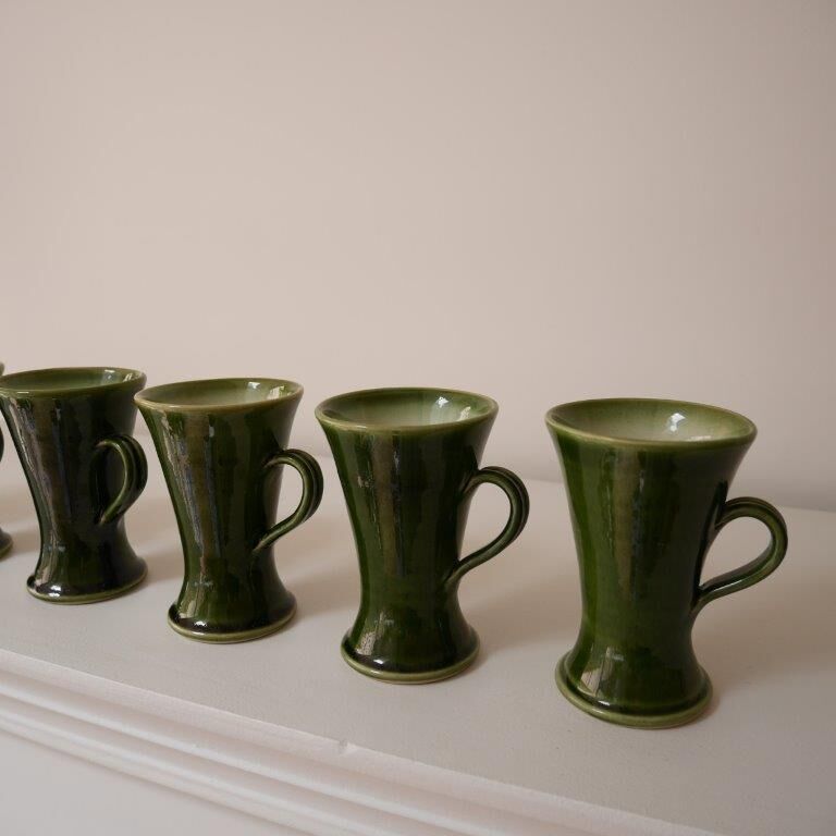 Set of 6 green mazagrans