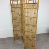 Vintage Bamboo Room Divider 3 Panels