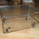 Coffee table on wheels 1970, design David Lange, Les invisible du Marais