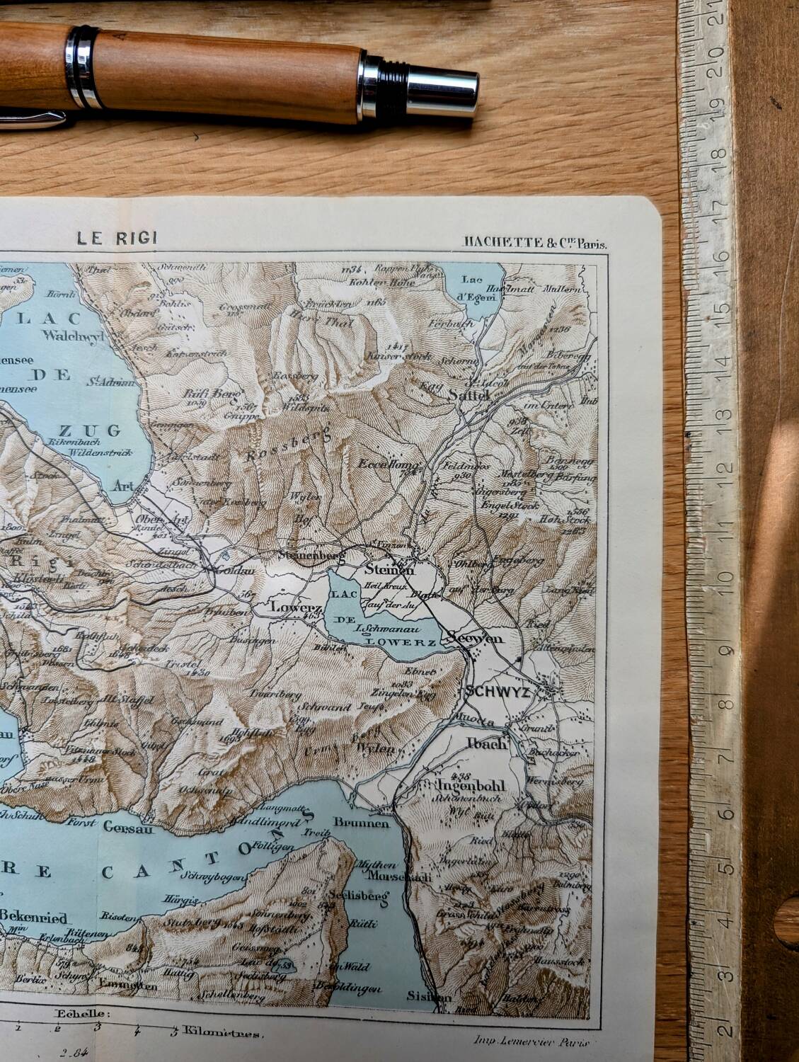 Printed in 1844, Le Rigi, Switzerland.
