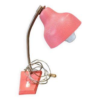 Lampe rouge de bureau vintage