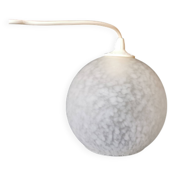 pendant lamp, lampshade, ball, art deco, opaque glass, Clichy glass