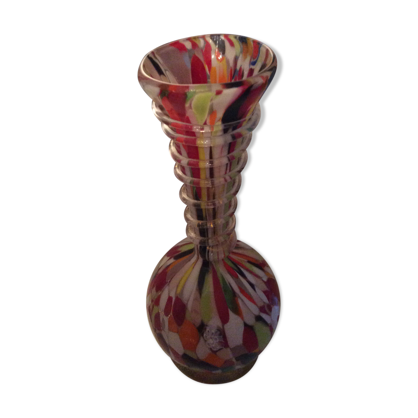 Murano's small vintage glass vase