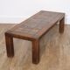 Roland Zobel wood and ceramic brutalist coffee table, 1960s