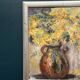 Original Swedish Oil on Canvas – “Vessel with Mimosa” by Monica Gilhorn – Signed – Vintage & Framed – 40 × 31.5 cm (15.7" × 12.4")