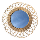 Vintage rattan mirror