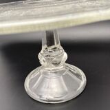 Presentation cup and footed service in transparent worked glass