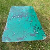 Green iron folding table