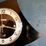 Vintage clock asymmetrical silent wall pendulum "Black Bayard"