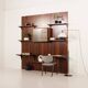 Poul Cadovius rosewood wall unit on panels for Cado, Denmark 1960s