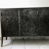 Black forged steel sideboard