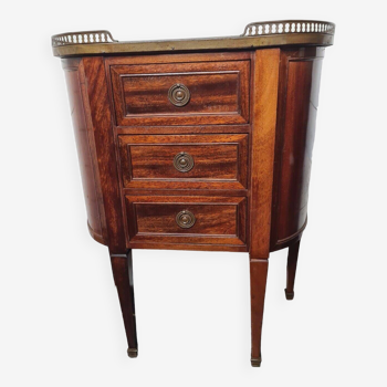 commode galbée en acajou avec dessus marbre