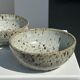 Duo of speckled ceramic bowls