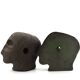 Ceramic sculpture in the form of a head by Salvatore Parisi