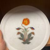 Assiette en marble blanc art indien