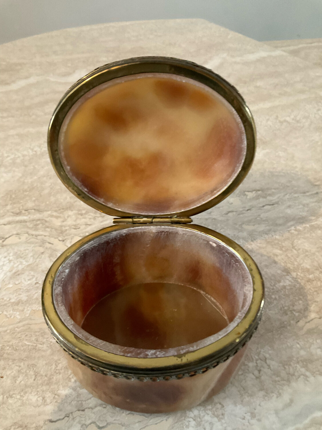 Vintage onyx jewelry box