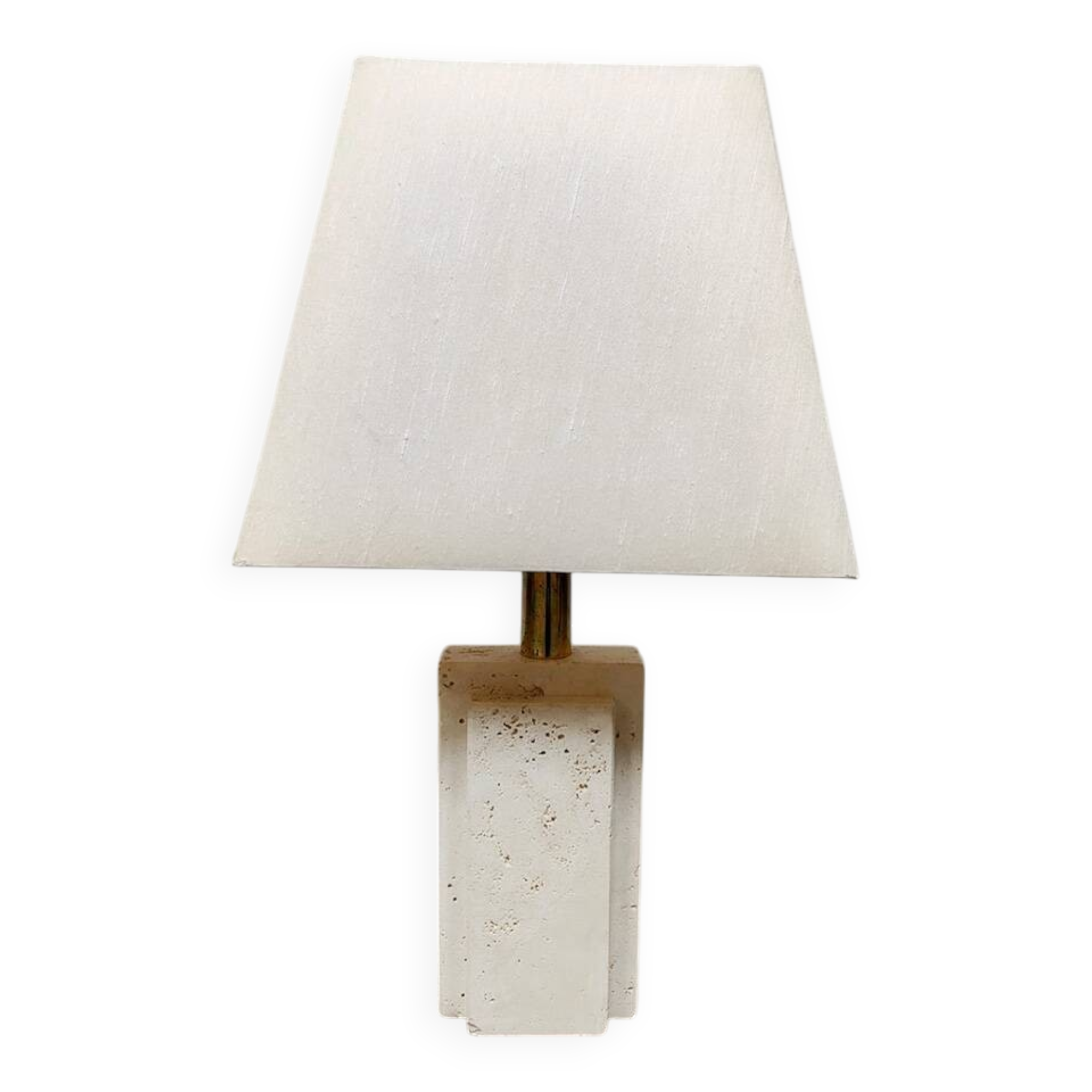 Italian vintage travertine table lamp 1970