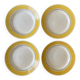 4 assiettes plates de Gien Caroline