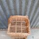 Vintage wicker bar basket bottle holder