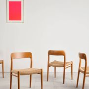 Set of 4 chairs model 75 in oak, Niels O. Møller, Denmark, 1950s