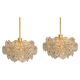 Chandelier, Brass and Crystal Glass by Kinkeldey, Germany, 1970s
