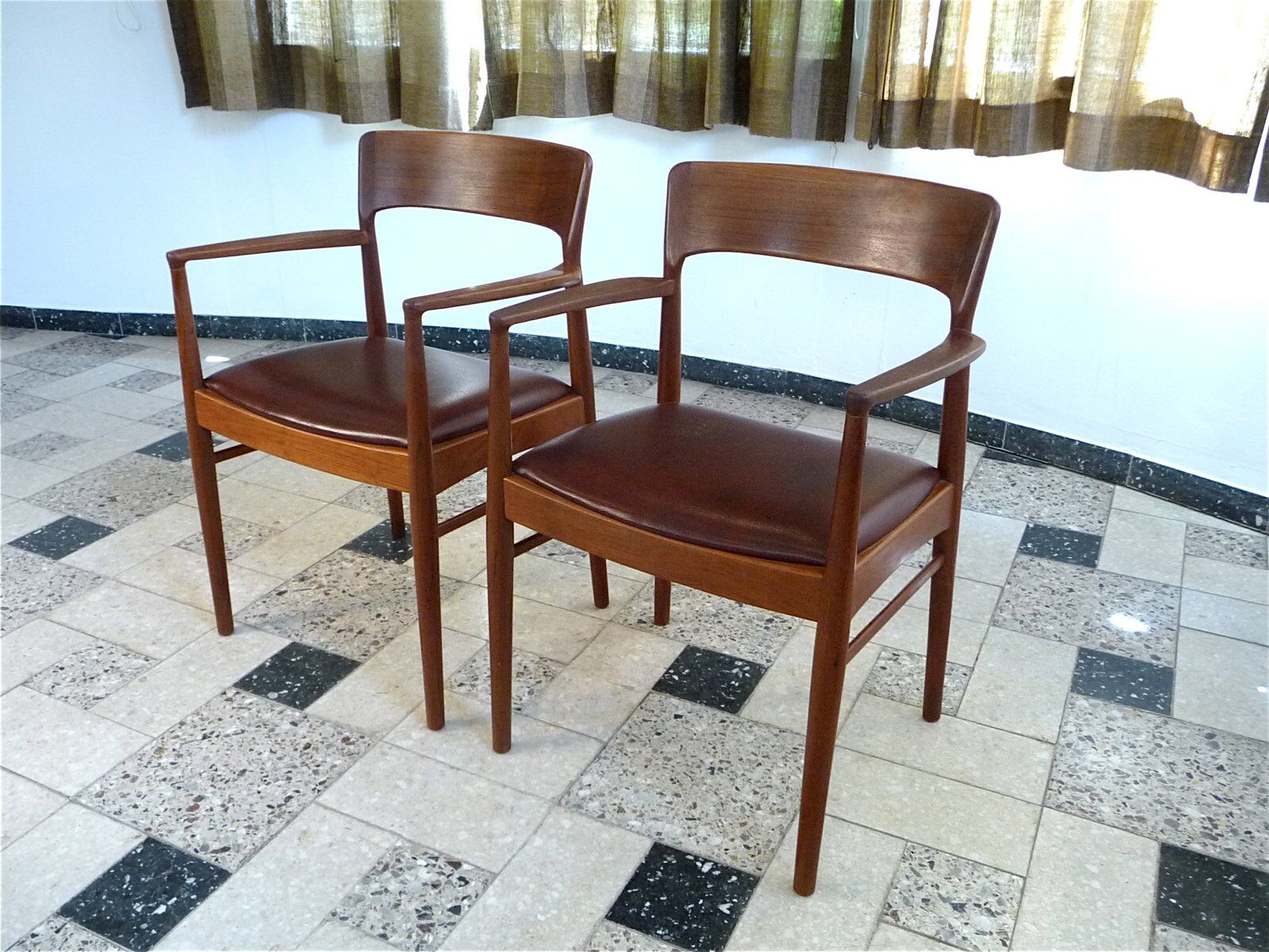 Set of 2 Scandinavian teak armchairs from Korup Stolefabrik, Denmark 1960s