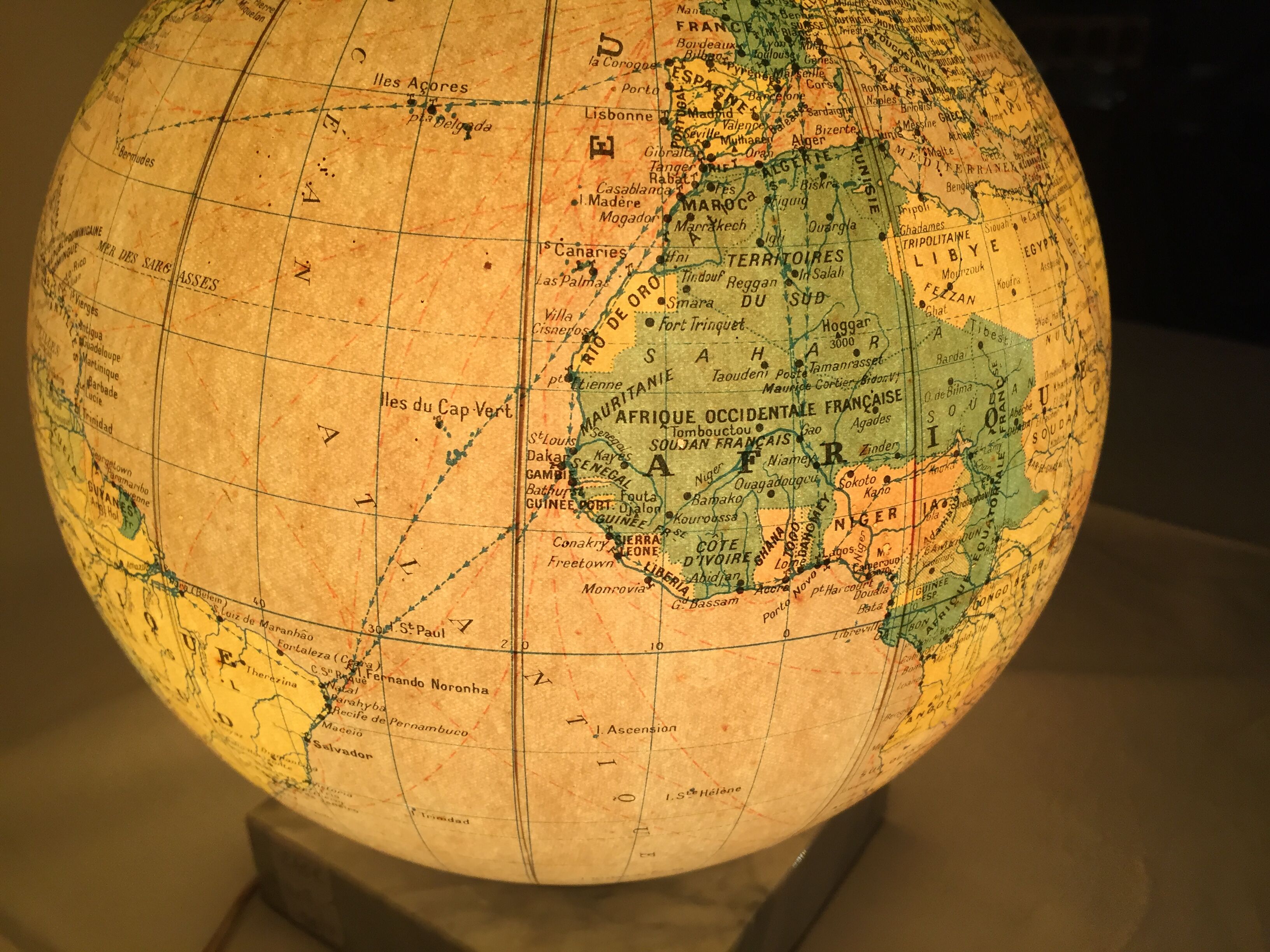 Vintage 20th century glass globe